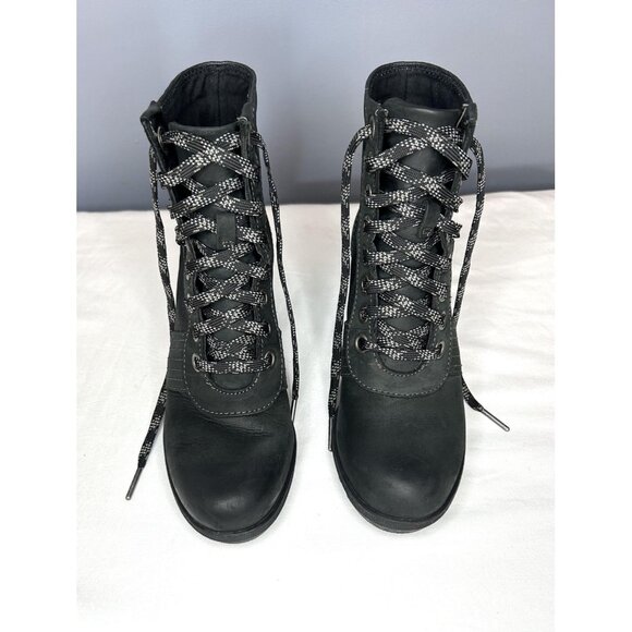 Sorel Lexie Wedge Boots Womens Size 7 Black Lace Up Ankle Booties Lug NL3046-010 - Picture 13 of 16